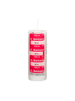 Vela S.Barbara N04 Votiva Branca