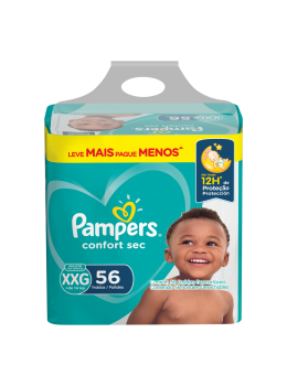 Fralda Pampers Confortsec Fort Bag C/56 Extra Extra Grande