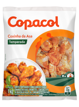 Coxinha Asa Fgo Copacol 1kg Temperada Congelada Pct
