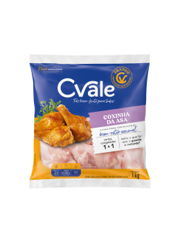 Coxinha Asa Fgo C-Vale 1kg Pct/Cong Iqf