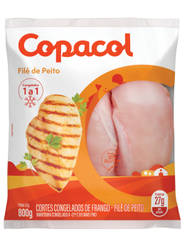 File Peito Frango Metades Copacol 800 g Pct/Cong Iqf