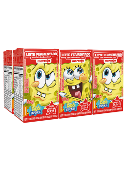Leite Ferm B.Esponja 480g Morango C/6 De 80g