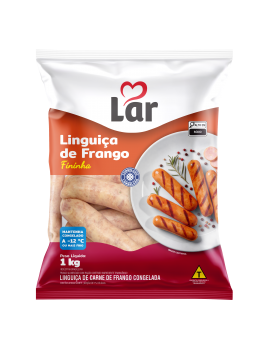 Linguica Frango Lar Fina 1kg Congelada Pacote