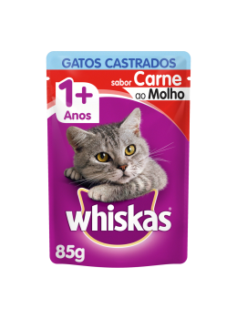 Racao Whiskas Sache 85g Adulto Gato Castrado