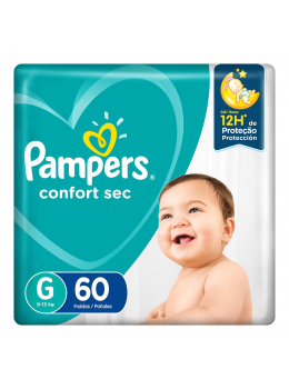 Fralda Pampers Confortsec Fort Bag C/60 Grande