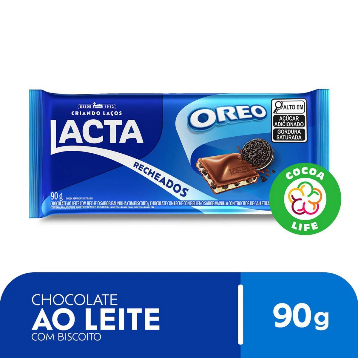 Logo Choc Barra Lacta 90g+Lacta Oreo	