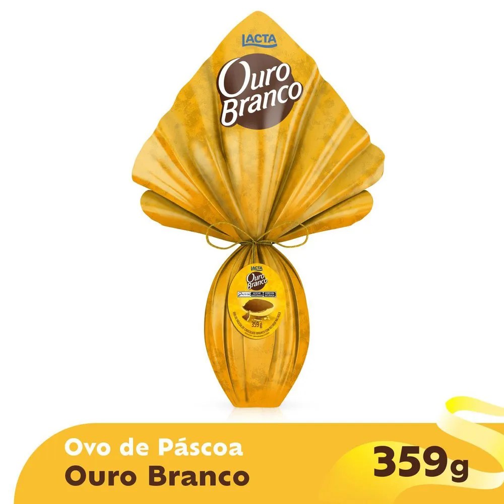 Logo Ovo Lacta Ouro Branco 359g+N 20	